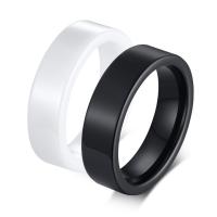 porcellana anello, gioielli di moda & formato differente per scelta & per l'uomo, bianco e nero, 6mm, Venduto da PC