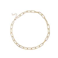 Collier d'acier titane, Placage, pour femme, plus de couleurs à choisir, 12x4x1mm, Longueur 17.71 pouce, Vendu par PC