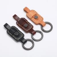 Key Chain, PU, med Jern & Zinc Alloy, Bæredygtig & Unisex, flere farver til valg, 115x30mm, Solgt af PC