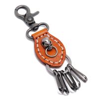 Key Chain, PU, med Jern & Zinc Alloy, Bæredygtig & Unisex, brun, 150x37mm, Solgt af PC