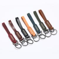 Key Chain, PU, med Jern & Zinc Alloy, for mennesket, flere farver til valg, 165x18mm, Solgt af PC