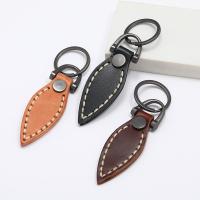 Key Chain, PU, med Jern & Zinc Alloy, for mennesket, flere farver til valg, 105x28mm, Solgt af PC