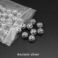 Lo zinco in lega Hollow perline, lega in zinco, Cerchio, placcato, DIY & cavo, nessuno, 8x8x8mm, Foro:Appross. 2mm, 10PC/borsa, Venduto da borsa