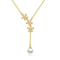 Lo zinco in lega gioielli collana, lega in zinco, with 2.36 inch extender chain, placcato, Micro spianare cubic zirconia & per la donna, nessuno, Lunghezza Appross. 15.74 pollice, Venduto da PC