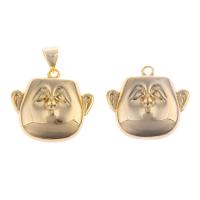 Brass Jewelry Pendants Unisex golden nickel lead & cadmium free Sold By PC