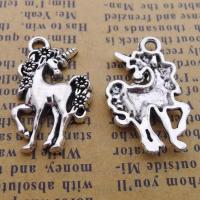 Zink Alloy Animal Hängen, Unicorn, silver pläterad, mode smycken, silver, nickel, bly och kadmium gratis, 15x23mm, 100PC/Bag, Säljs av Bag