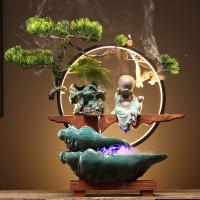 Backflow Incense Burner Porcelain half handmade for home and office & durable & with LED light Sold By PC