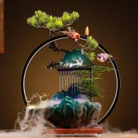 Backflow Incense Burner Porcelain handmade for home and office & durable & with LED light Sold By PC