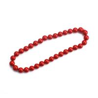 Shell Pearl goutte, Rond, poli, DIY & normes différentes pour le choix, rouge corail, Vendu par 40 cm brin