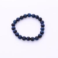 Natural Tiger Eye pulseiras, olho de tigre, Roda, unissex, 8mm, vendido para 17.6 cm Strand