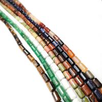 Grânulos de gemstone jóias, Pedra natural, Coluna, DIY & materiais diferentes para a escolha, Mais cores pare escolha, 6x10mm, Aprox 39PCs/Strand, vendido por Strand