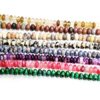 Gemstone šperky Korálky, Přírodní kámen, Flat Round, DIY & různé materiály pro výběr, více barev na výběr, 4x6mm, Cca 96PC/Strand, Prodáno By Strand