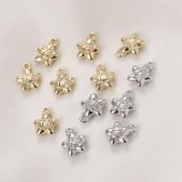 Mässing Smycken Hängen, Star, plated, DIY, fler färger för val, nickel, bly och kadmium gratis, 10x12mm, Säljs av PC