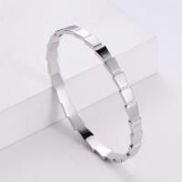 316 Stainless Steel Bangle, Donut, mode smykker & for kvinde, flere farver til valg, 60x50mm, Solgt af PC