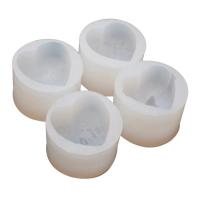 DIY Epoxy Mold Set Silicone Heart white 55mm Sold By PC