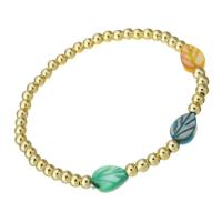 metal Pulsera, con Plástico, chapado en color dorado, para mujer, longitud aproximado 6.8 Inch, Vendido por UD