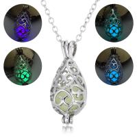 luminated Ketting, Messing, Traan, platinum plated, voor vrouw & hol, meer kleuren voor de keuze, nikkel, lood en cadmium vrij, Lengte Ca 17.7 inch, Verkocht door PC