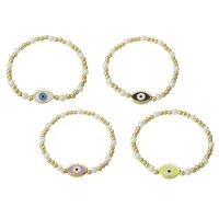 Messing Armbanden, gold plated, voor vrouw & glazuur, meer kleuren voor de keuze, Lengte Ca 6.6 inch, Verkocht door PC