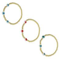 metal Pulsera, con Plástico, chapado en color dorado, para mujer & esmalte, más colores para la opción, longitud aproximado 6.8 Inch, Vendido por UD