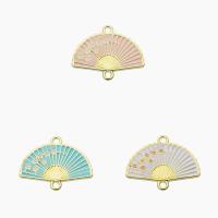 Zinc Alloy Connector Fan gold color plated DIY & enamel & 1/1 loop nickel lead & cadmium free Sold By PC