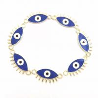 Zink Alloy Connector, Evil Eye, plated, emalj, blandade färger, 5-40mm, Säljs av PC