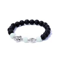 Lava Armbånd, med Nat-lys + sten & Zinc Alloy, Unisex & luminated, blandede farver, Længde 18 cm, Solgt af PC