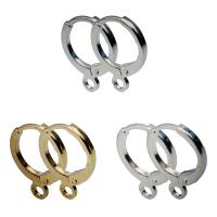 Messing Huggie Hoop Earring zoeken, Donut, plated, DIY, meer kleuren voor de keuze, nikkel, lood en cadmium vrij, 11mm, Verkocht door PC