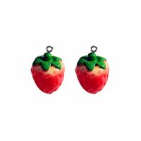 Resina-Pendant, resina, Fragola, pittura, unisex, nessuno, 20x30mm, Venduto da PC