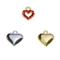 Pendentifs coeur en alliage de zinc, Placage, unisexe & normes différentes pour le choix & avec strass & creux, plus de couleurs à choisir, protéger l'environnement, sans nickel, plomb et cadmium, Vendu par PC