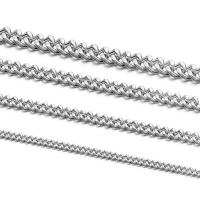 Ruostumaton teräs Curb Chain, 304 Stainless Steel, muoti korut & tee-se-itse & Unisex & erikokoisia valinnalle, enemmän värejä valinta, 5m/laukku, Myymät laukku