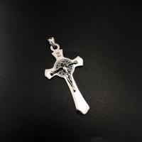 Nerūdijančio plieno Cross Pakabukai, 304 Nerūdijantis plienas, Kirsti, poliruotas, Bižuterijos & Pasidaryk pats & unisex & juodinti, 52.50x28x6mm, Pardavė PC