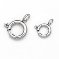 Pruina z nerezové oceli Ring spony, 304 Stainless Steel, Kolo, DIY & různé velikosti pro výběr, Původní barva, 5PC/Bag, Prodáno By Bag