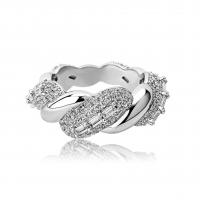 Cubic Zirconia Micro Pave Brass Ring plated Unisex & micro pave cubic zirconia Sold By PC