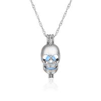 luminated Ketting, Zinc Alloy, met Nacht-licht + steen, golfketting & voor vrouw, meer kleuren voor de keuze, 29x12mm, Lengte 45 cm, Verkocht door PC