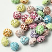 Chemical Wash Acrylic Beads DIY & enamel mixed colors 12mm Sold By Bag