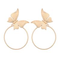 Zinc Alloy Drop Earrings fashion jewelry & for woman golden Sold By Pair