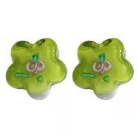 Inner Flower Lampwork Beads DIY 15-16mm Sold By PC