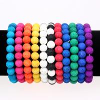 lava Pulsera, Esférico, Joyería & unisexo, más colores para la opción, 8mm, longitud aproximado 7.48 Inch, Vendido por UD