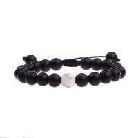 Gemstone Armbånd, Abrazine Stone, med Syntetisk Turkis, Runde, Justerbar & mode smykker & Unisex, flere farver til valg, 8mm, Længde Ca. 7.48 inch, Solgt af PC