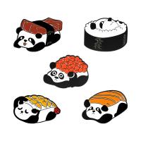 Enamel Brooch Zinc Alloy Panda stoving varnish Unisex nickel lead & cadmium free 17-33mm Sold By Lot