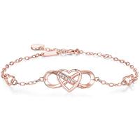 Circonio cúbico Micro Pave Pulsera Plata, Plata de ley 925, Corazón, chapado, micro arcilla de zirconia cúbica & para mujer & hueco, más colores para la opción, 29mm, longitud aproximado 8 Inch, Vendido por UD