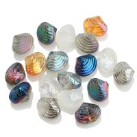 Belagte Lampeperler, Lampwork, Shell, forgyldt, mode smykker & du kan DIY, flere farver til valg, 12x14mm, Solgt af PC