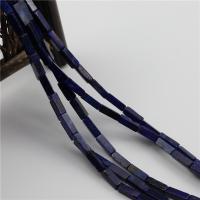 Lapislazuli Perlen, Rechteck, poliert, Modeschmuck & DIY, 4x13mm, ca. 29PCs/Strang, verkauft per ca. 15.35 ZollInch Strang