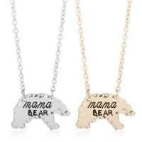 Zinc Alloy Necklace with 1.97inch extender chain Bear plated Mother Day Jewelry & for woman nickel lead & cadmium free Length Approx 17.72 Inch Sold By PC