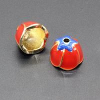 Zink Alloy Bead Cap, emalj, fler färger för val, 14x11mm, 10PC/Bag, Säljs av Bag