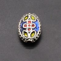 مجوهرات سبائك الزنك الخرز, ديي & مينا, المزيد من الألوان للاختيار, 18x12mm, 10أجهزة الكمبيوتر/حقيبة, تباع بواسطة حقيبة