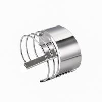 Cink ötvözet Cuff Bangle, galvanizált, divat ékszerek & a nő, több színt a választás, 45x68mm, Által értékesített PC