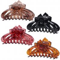 Haar Claw Clips, Hars, moffelen vernis, voor vrouw, meer kleuren voor de keuze, 108x63x43mm, Verkocht door PC