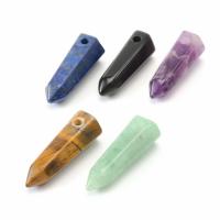 Gemstone Hängen Smycken, Natursten, artemis, polerad, olika material för val, fler färger för val, 10x30mm, Säljs av PC