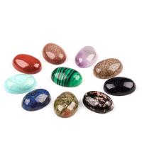 Gemstone Cabochons, Natursten, Oval, poleret, forskellige materialer til valg, flere farver til valg, 18x13x6mm, Solgt af PC